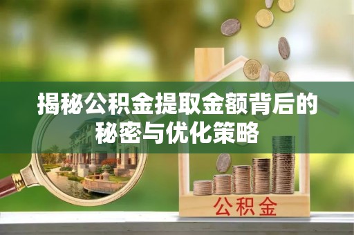 望城揭秘公积金提取金额背后的秘密与优化策略