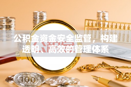 望城公积金资金安全监管，构建透明、高效的管理体系
