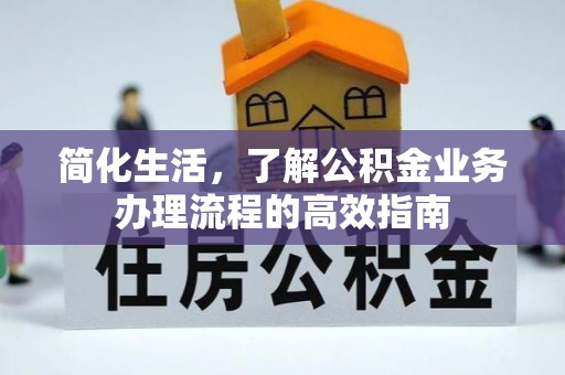 望城简化生活，了解公积金业务办理流程的高效指南