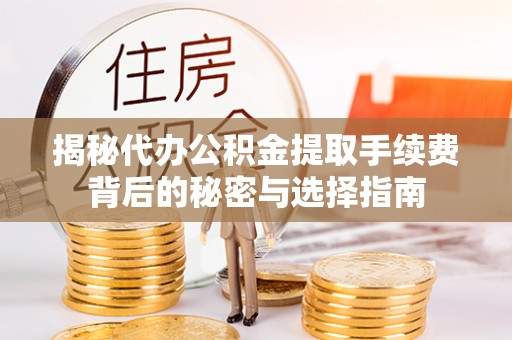 望城揭秘代办公积金提取手续费背后的秘密与选择指南