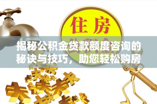 望城揭秘公积金贷款额度咨询的秘诀与技巧，助您轻松购房！