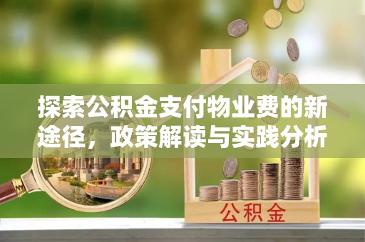 望城探索公积金支付物业费的新途径，政策解读与实践分析