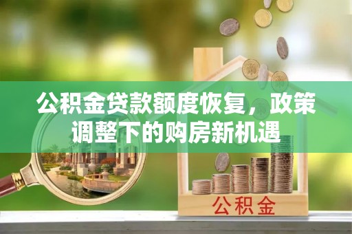 望城公积金贷款额度恢复，政策调整下的购房新机遇