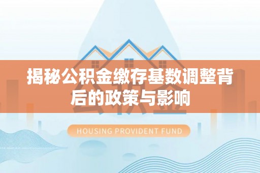 望城揭秘公积金缴存基数调整背后的政策与影响