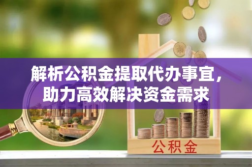 望城解析公积金提取代办事宜，助力高效解决资金需求