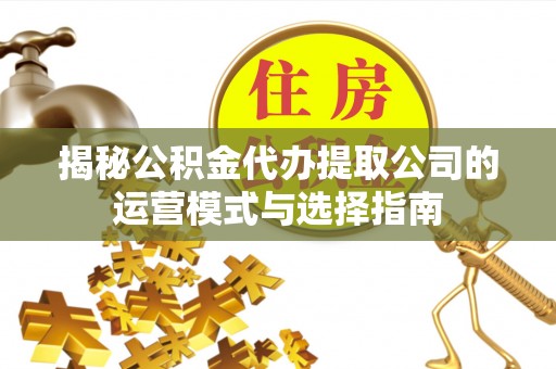 望城揭秘公积金代办提取公司的运营模式与选择指南
