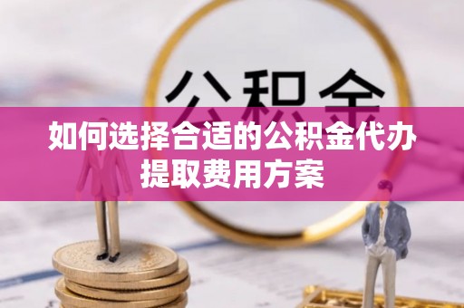 望城如何选择合适的公积金代办提取费用方案
