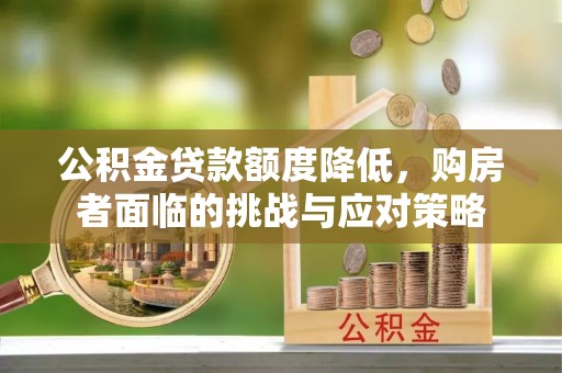 望城公积金贷款额度降低，购房者面临的挑战与应对策略